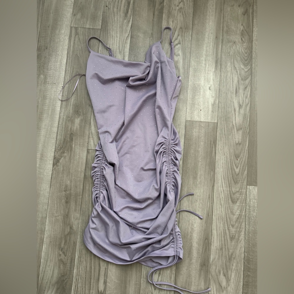 Lavender Ruched Dress